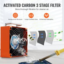 VEVOR Extractor de humos de soldadura de escritorio, 38 W, filtro de 3 etapas, flujo de aire de 86,63 m³/h