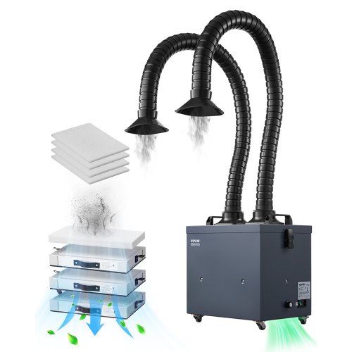 VEVOR Extractor de Humos de Soldadura 275 W sin Escobillas con Filtros 4 Etapas