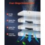 VEVOR Extractor de Humos de Soldadura 275 W sin Escobillas con Filtros 4 Etapas