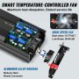 VEVOR Inversor de Potencia de Onda Sinusoidal Pura Inversor de Corriente 3000W DC24V a AC230V