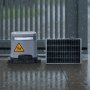VEVOR Abridor de Puerta Corrediza con Energía Solar 280 W para Puertas de hasta 20 m Carga de 816 kg con Riel de Engranajes, Sensor Infrarrojo, Control Remoto, Sistema de Apertura de Portones