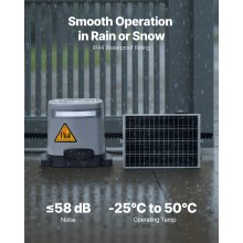 VEVOR Abridor de Puerta Corrediza con Energía Solar 280 W Control Remoto 8 m/min