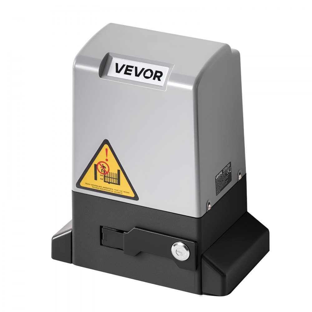 VEVOR Abridor de Puerta Corrediza Eléctrico 550 W para Puertas de hasta 25 m Carga de 1500 kg con Cremallera de Nailon, Sensor Infrarrojo, 2 Controles Remotos, Sistema de Apertura de Portones 10 m/min