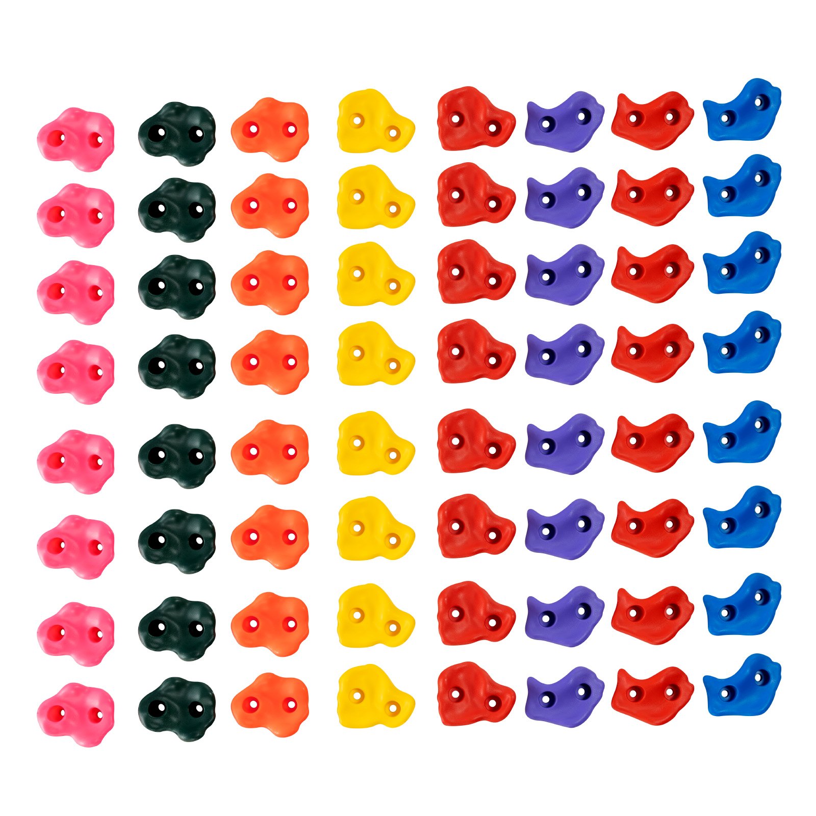 VEVOR 72 climbing holds, climbing rocks in various sizes and colors for children and adults, climbing wall holds with mounting accessories, climbing wall holds for indoor and outdoor playgrounds