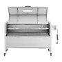 VEVOR Rotisserie Grill, 38W BBQ Outdoor Pig & Lamb Spit Roaster, Charcoal Spit Roaster with 60 kg Capacity, Wheels & 4-Level Height, Stainless Steel Electric Rotisserie Grill Kit for Camping Outdoor