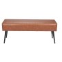 VEVOR Banco de Dormitorio de Cuero, Banco Moderno Tapizado de Cuero Sintético 400 x 1100 x 430 mm con Patas de Metal y Costuras, Cojín de Espuma, para Sala de Estar, Comedor y Pasillo, Marrón