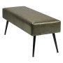 VEVOR Banco de Dormitorio de Cuero, Banco Moderno Tapizado de Cuero Sintético 400 x 1100 x 430 mm con Patas de Metal y Costuras, Cojín de Espuma, para Sala de Estar, Comedor y Pasillo, Verde