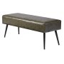 VEVOR Banco de Dormitorio de Cuero, Banco Moderno Tapizado de Cuero Sintético 400 x 1100 x 430 mm con Patas de Metal y Costuras, Cojín de Espuma, para Sala de Estar, Comedor y Pasillo, Verde