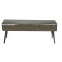 VEVOR Banco de Dormitorio de Cuero, Banco Moderno Tapizado de Cuero Sintético 400 x 1100 x 430 mm con Patas de Metal y Costuras, Cojín de Espuma, para Sala de Estar, Comedor y Pasillo, Verde