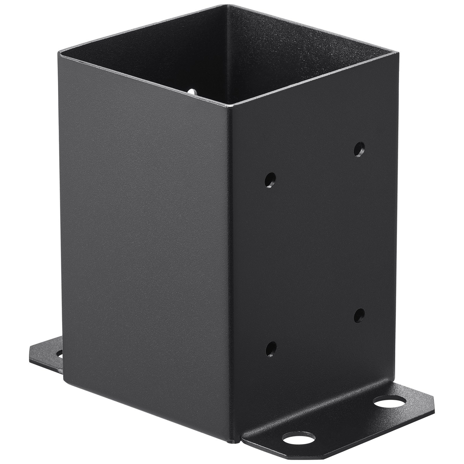 VEVOR 10 Piezas Soportes para Postes de Madera 102x102 mm Base Interna de Poste de Acero al Carbono para Anclaje de Poste con Recubrimiento en Polvo para Barandilla de Soporte, Terraza, Negro