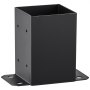 VEVOR 4 Piezas Soportes para Postes de Madera 4" x 4"(102x102 mm) Base Interna de Poste de Acero al Carbono para Anclaje de Poste con Recubrimiento en Polvo para Barandilla de Soporte, Terraza, Negro