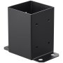 VEVOR 4 Piezas Soportes para Postes de Madera 4" x 4"(102x102 mm) Base Interna de Poste de Acero al Carbono para Anclaje de Poste con Recubrimiento en Polvo para Barandilla de Soporte, Terraza, Negro