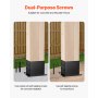 VEVOR Base para Postes de Madera 96 x 96 mm Tamaño Interior 92 x 92 mm 8 Piezas Soportes de Acero al Carbono para Postes Espesor de 2 mm para Instalaciones Fijas de Pérgolas, Barandillas, Negro