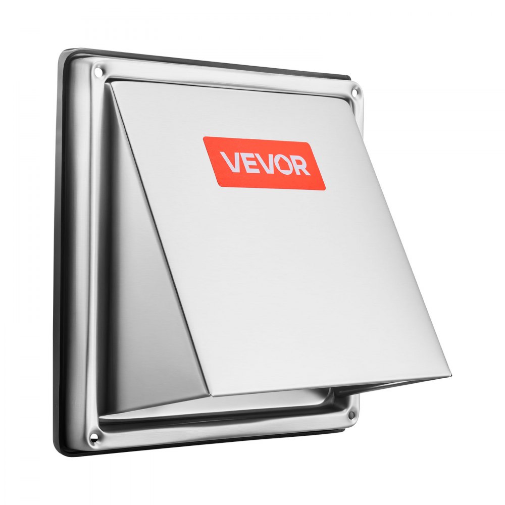 VEVOR 145 mm External Extractor Wall Vent Cover, Square AC Vent Gable Cover, Premium Stainless Steel & with Built-in a Protection Screen, for House,Bathroom,Garage,Kitchen,Basement (1 Pack, Silver)
