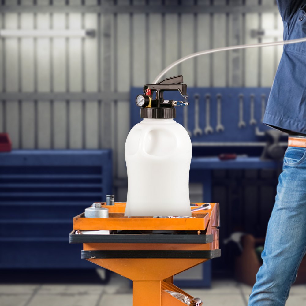 VEVOR Hand Pump Oil Extraction Pump 10 L, Oil Fluid Extractor Hand Pump 9.91 x 5.59 x 14.99 cm, Transfer Pump Suction Pump Liquid Extractors with 14 Common Adapters, Oil Pump Set