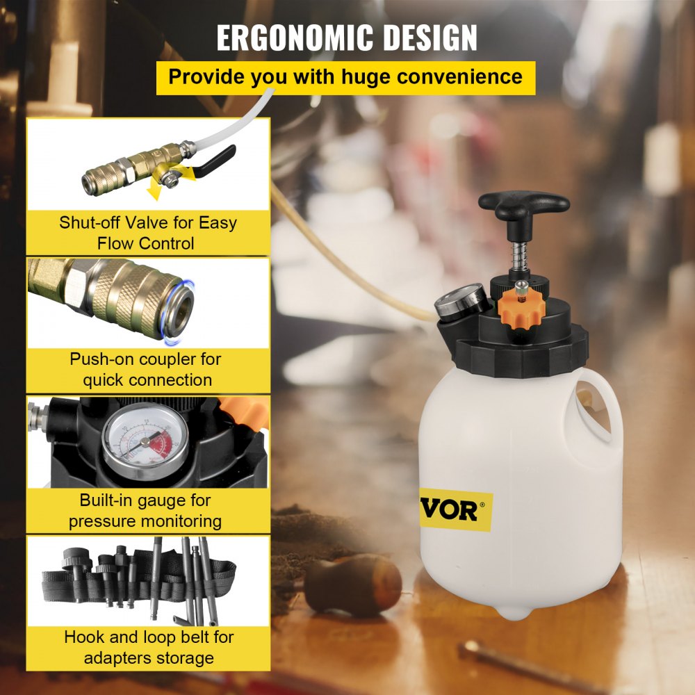 Vevor 3 L Bomba De Vacío Manual Extractor De Aceite Y Fluido Manual 2 Válvulas