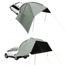 VEVOR Toldo para Coche 3x2,1 m Toldo Lateral para Coche PU2000mm UV50+ Resistente al Sol/Agua/Viento con Bolsa de Almacenamiento Toldo Lateral/Trasero para Camiones, SUV, Furgonetas, Autocaravanas
