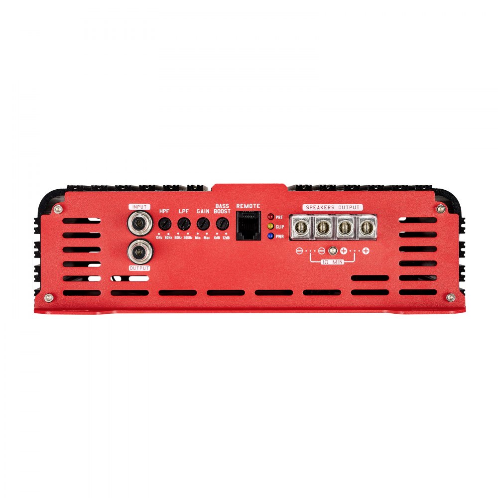 VEVOR Amplificador Monobloque para Coche de 3000 W, RMS MÁX. 1/2/4 Ohmios, Clase D, con Control Remoto de Nivel de Subwoofer, Filtro de Paso Bajo, Refuerzo de Graves y Control de Volumen, Negro