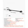 VEVOR Portabicicletas de Techo Vertical, Carga de 16 kg, para 1 Bicicleta, de Aleación de Aluminio y Acero Q235, para Almacenamiento y Transporte Seguro de Bicicletas en Vehículos, para Coches, SUV
