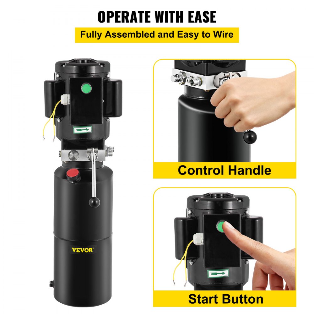 VEVOR Gato Hidráulico para Elevador de Coche 220V Bomba Hidráulica Coche 220 V Bombas Hidráulicas de Elevación del Automóvil Unidad de Fuerza de Coche