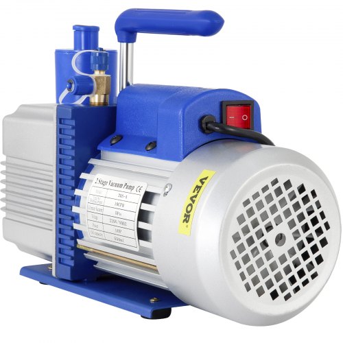 VEVOR Bomba de Vacío Aire Acondicionado con Manómetros Diagnósticos 10CFM Sistema de Refrigeración 1 HP Bomba De Vacío Refrigerante 5pa Bomba de Vacío Juego De Manómetros De Bomba De Vacío