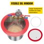 VEVOR Cámara de Vacío, 5,7 L Bomba de Vacío de Acero Inoxidable 25 x 15 cm Cámara de Vacío con Tapa de Vidrio Templado Kit de Cámara de Vacío para Aplicaciones como Desgasificar Silicio