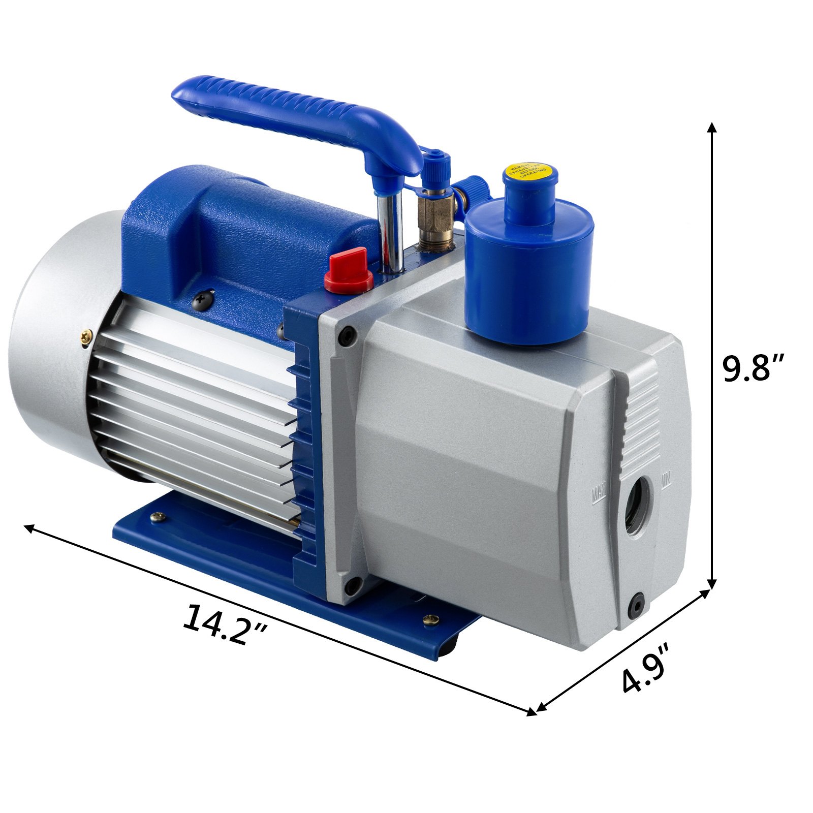 Bomba De Vacio 8cfm 3/4hp 1-etapa Para Aire Acondicionado Refrigeración De Coche