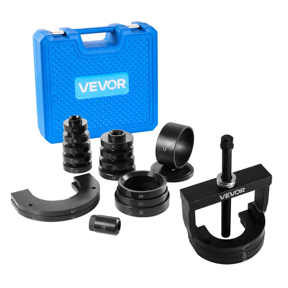 VEVOR Kit de Extracción e Instalación de Bujes y Cojinetes de Rueda, Compatible con la Mayoría de los Vehículos con Tracción Delantera, Fácil Intercambio de Cojinetes sin Necesidad de Prensar