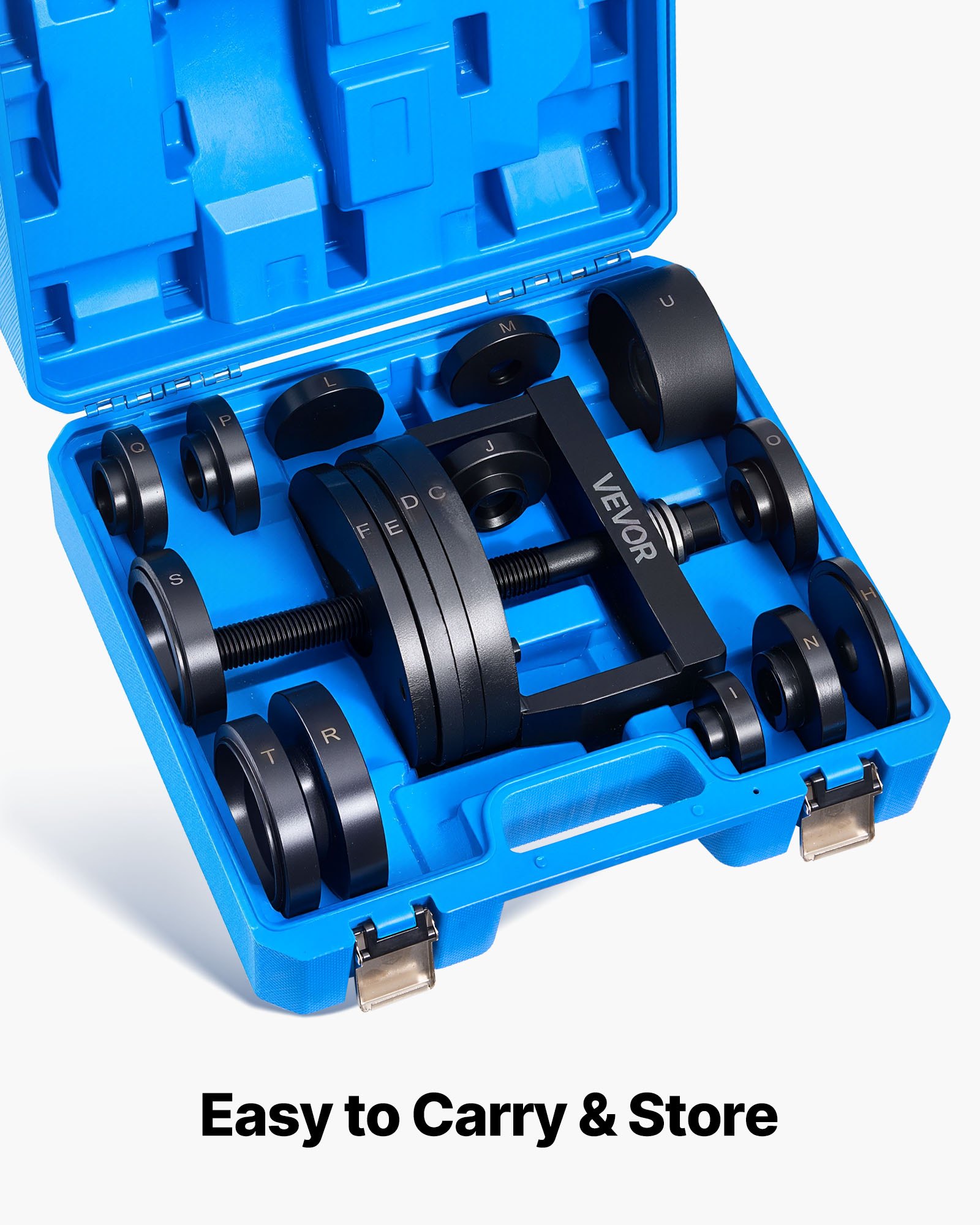 VEVOR Kit de Extracción e Instalación de Bujes y Cojinetes de Rueda, Compatible con la Mayoría de los Vehículos con Tracción Delantera, Fácil Intercambio de Cojinetes sin Necesidad de Prensar