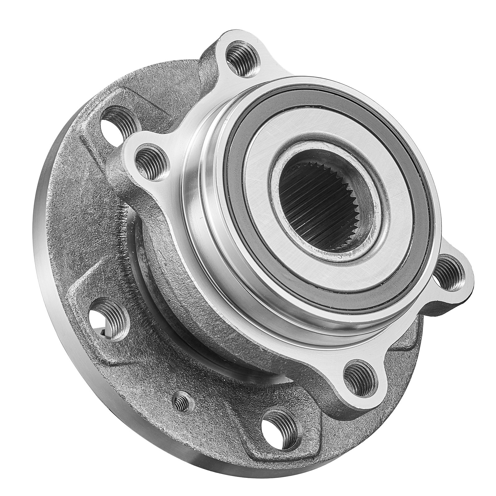 VEVOR Juego de 2 Piezas de Cojinete y Cubo de Rueda Delantera para Audi Q3 Komfort Premium Plus Sport Utility de 4 Puertas(2018) y Volkswagen Beetle Coast Convertible de 2 Puertas y 2.0 L, Plata
