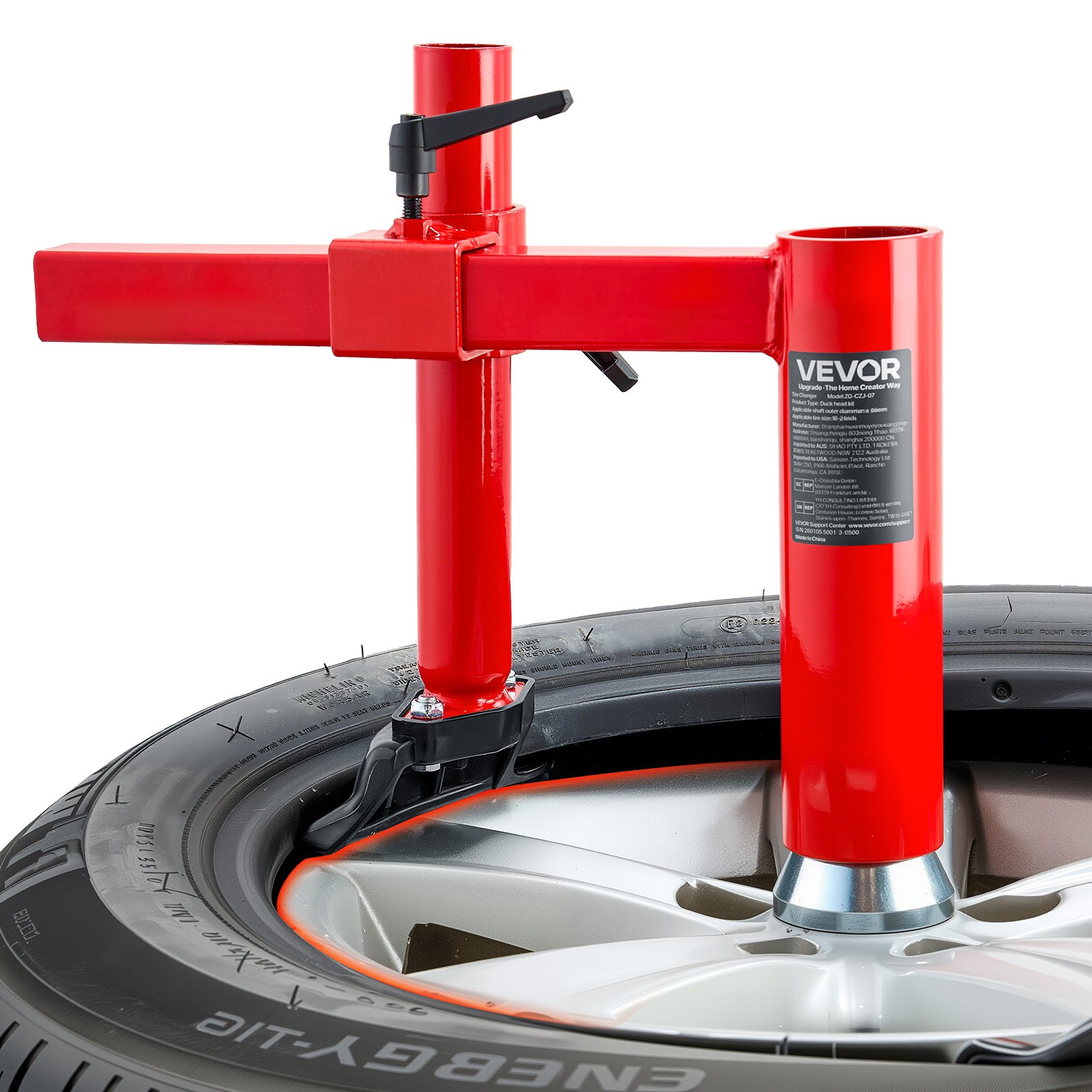 VEVOR Kit Adaptador de Cabeza de Cambiador de Neumáticos Manual con Cono Plateado, Apto para Ruedas de 406 mm a 533 mm, para la Mayoría de Automóviles, SUV, Camiones, Vehículos de Todo Terreno