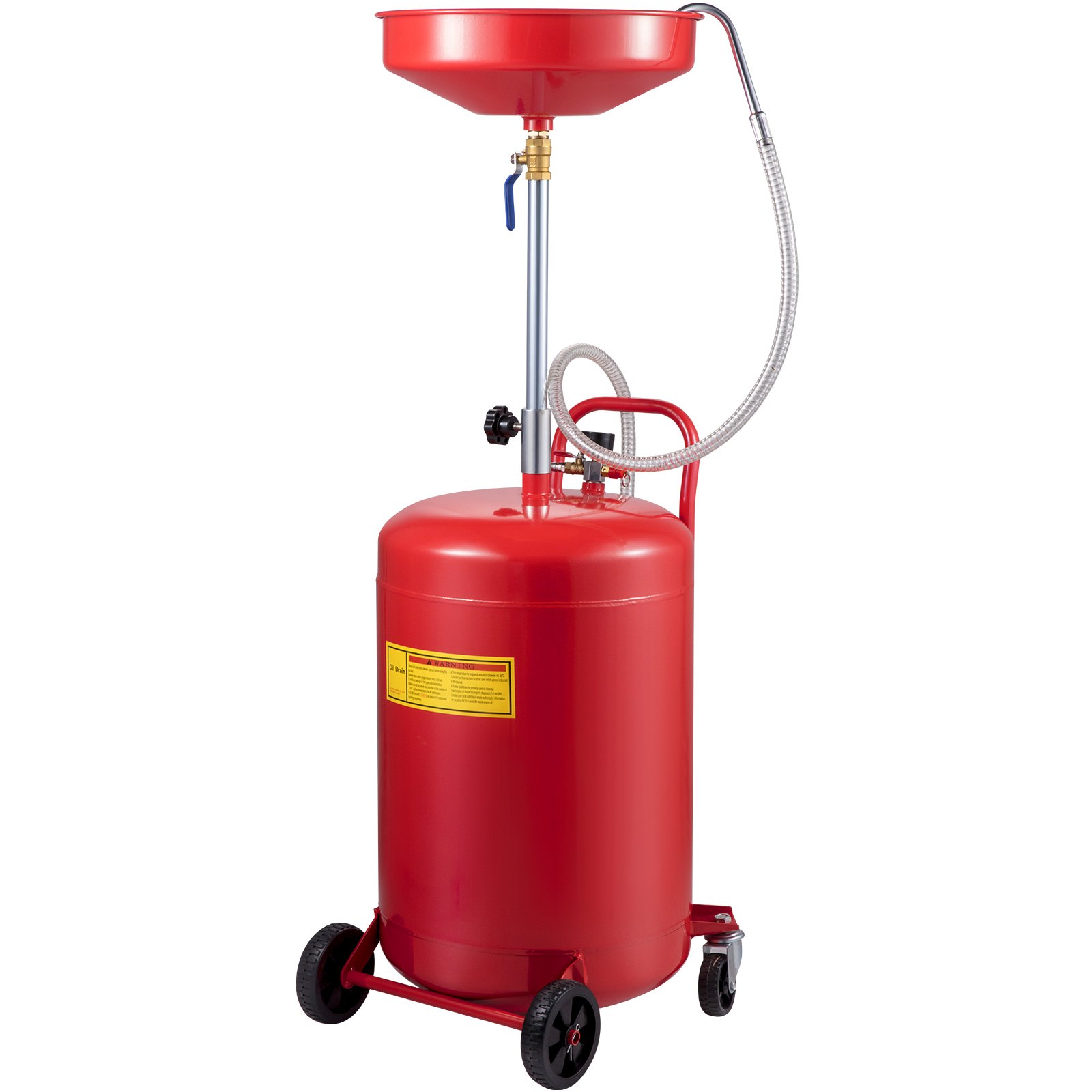 VEVOR Tanque de Drenaje de Aceite Usado 80 L Contenedor de Drenaje de Aceite portátil Drenaje Suave de Transferencia de Combustible Altura de Embudo Ajustable con Rueda para fácil extracción de Aceite