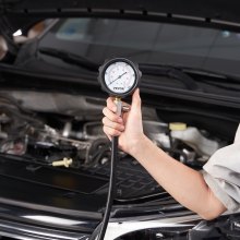 VEVOR Compresiómetro Comprobador de Compresión para Motor Diesel 18 Adaptadores