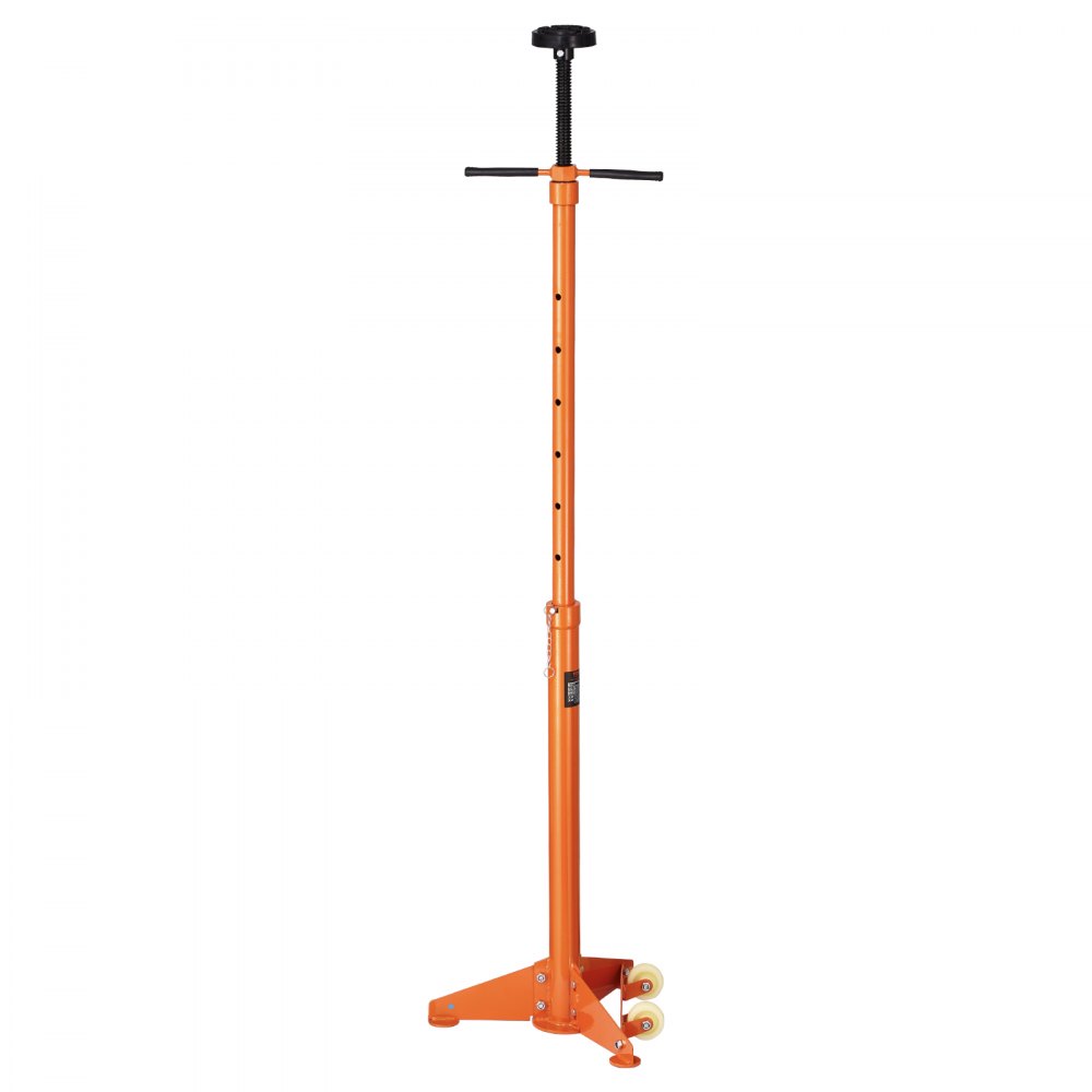 VEVOR Soporte de Gato para Polipasto Inferior, Capacidad 0,75 T, Elevación de 975 a 1915 mm, Manija Giratoria Montada en Cojinete, Tornillo Roscado Autoblocante, Dos Ruedas, 466 x 460 x 975 mm