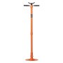VEVOR Underlift Support Stand (Round Base) 750 kg Underlift Truck Support Stand (Lifting Height 134-193 cm) with Bearing-Mounted Rotary Handle & Self-Locking Threaded Screw & Two Wheels Orange