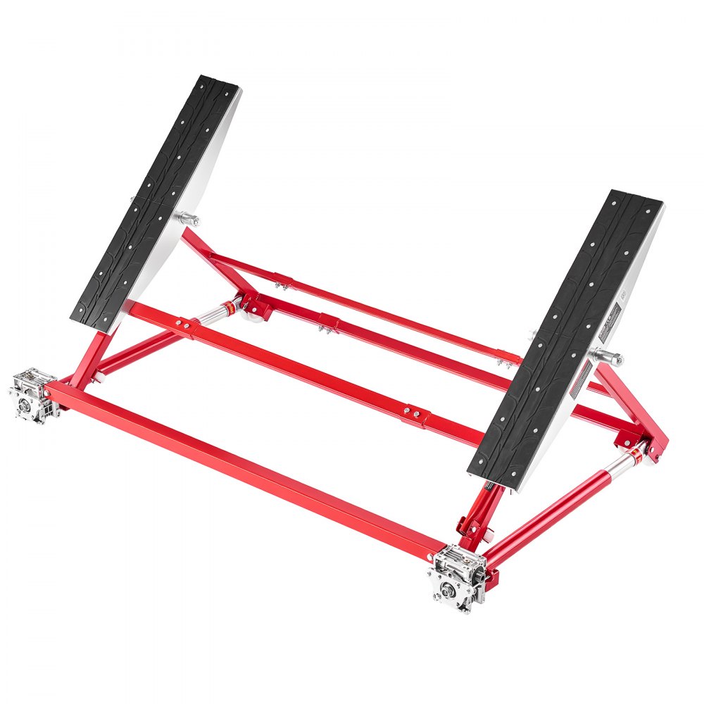 VEVOR Elevador de Vehículos Portátil Carga de 2000 kg, Elevación Rápida de Acero con Altura Máxima de 585 mm, Elevación Manual para Automóviles Ancho y Ruedas Ajustables, para Garajes, Talleres