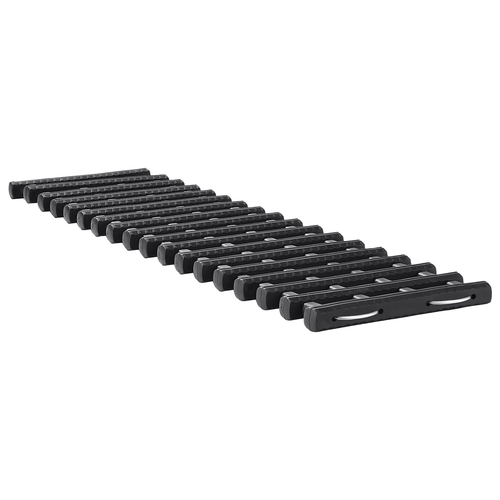 VEVOR 7 TONS Traction Boards with TPR Material, Recovery Boards for Off-Road Vehicles/Cars/Pickups/SUVs/Motorhomes, Pair of Tire Traction Mats for Snow, Sand, Mud and Loose Ground, Storage Bags, Short, Black