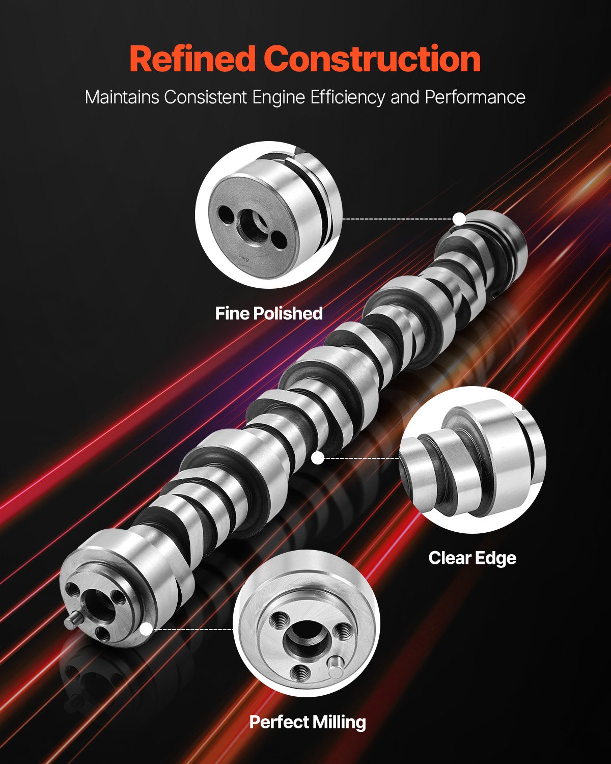 VEVOR Engine Camshaft, 12625437 SP011-16 Cam Replacement, Compatible with Norris trucks from 1999-2013 GM Gen3/4, LS Truck Engine 4.8L, 5.3L, 6.0L, and 6.2L