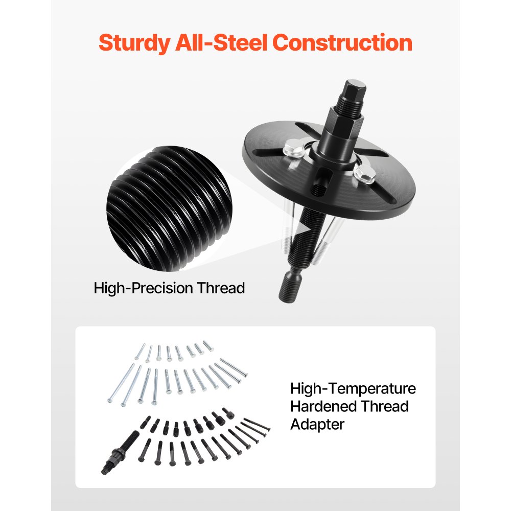VEVOR Kit de Herramientas de Extracción e Instalación de Equilibradores Armónicos, Se Adapta a Centros 56 a 108 mm, para Extracción e Instalación de Equilibradores, Volantes, Poleas de Cigüeñal