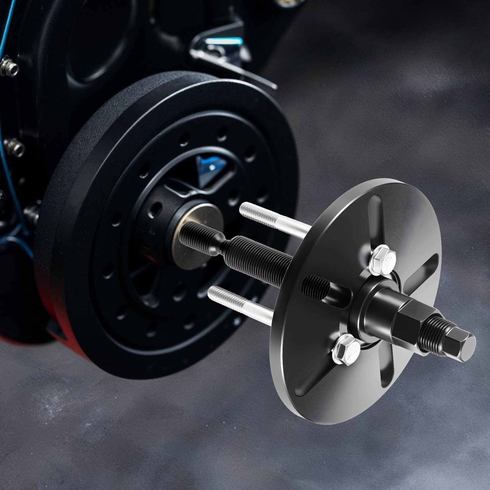 VEVOR Kit de Herramientas de Extracción e Instalación de Equilibradores Armónicos, Se Adapta a Centros 56 a 108 mm, para Extracción e Instalación de Equilibradores, Volantes, Poleas de Cigüeñal