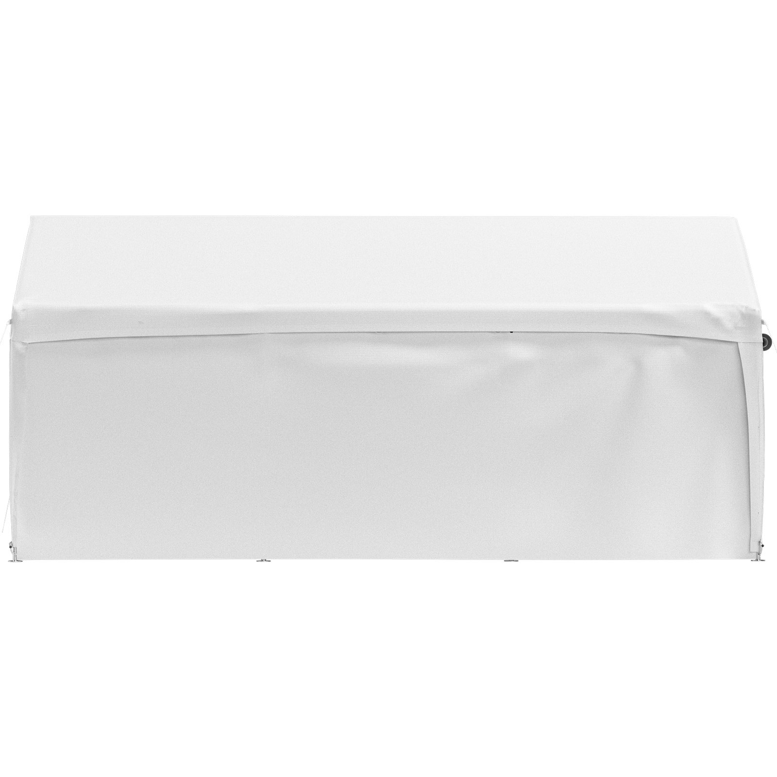 VEVOR Carpa Garaje para Coche 3x6 m Cochera Portátil Impermeable con 8 Postes y Paredes Laterales Marco de Acero Galvanizado Carpa Pérgola Tela PE de 3 Capas Altura Ajustable 2,5-3 m para Barco Blanco
