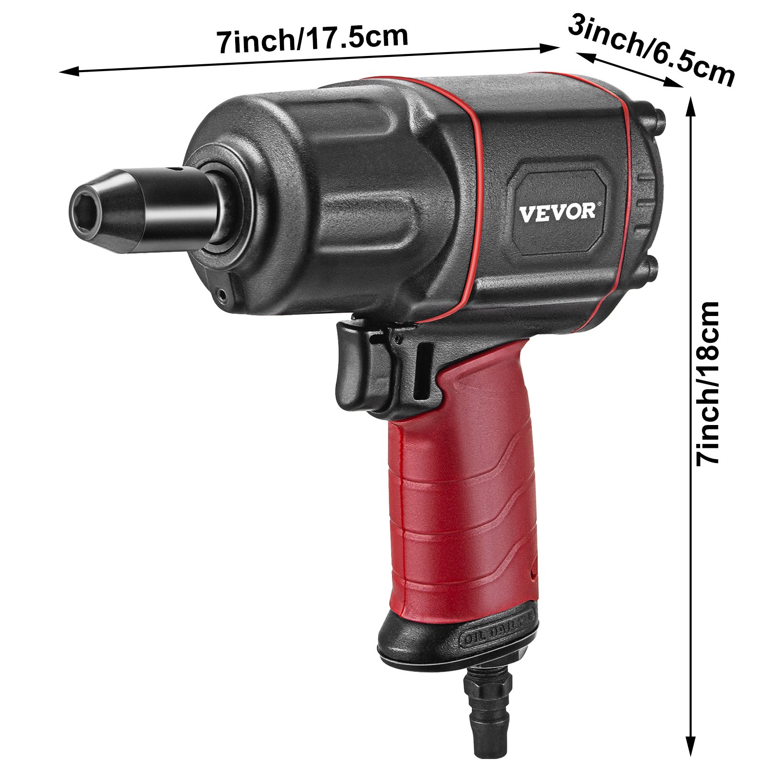 Vevor Pistola De Impacto Llave Atornillador Taladros Neumática 1000 Nm 10000 Rpm