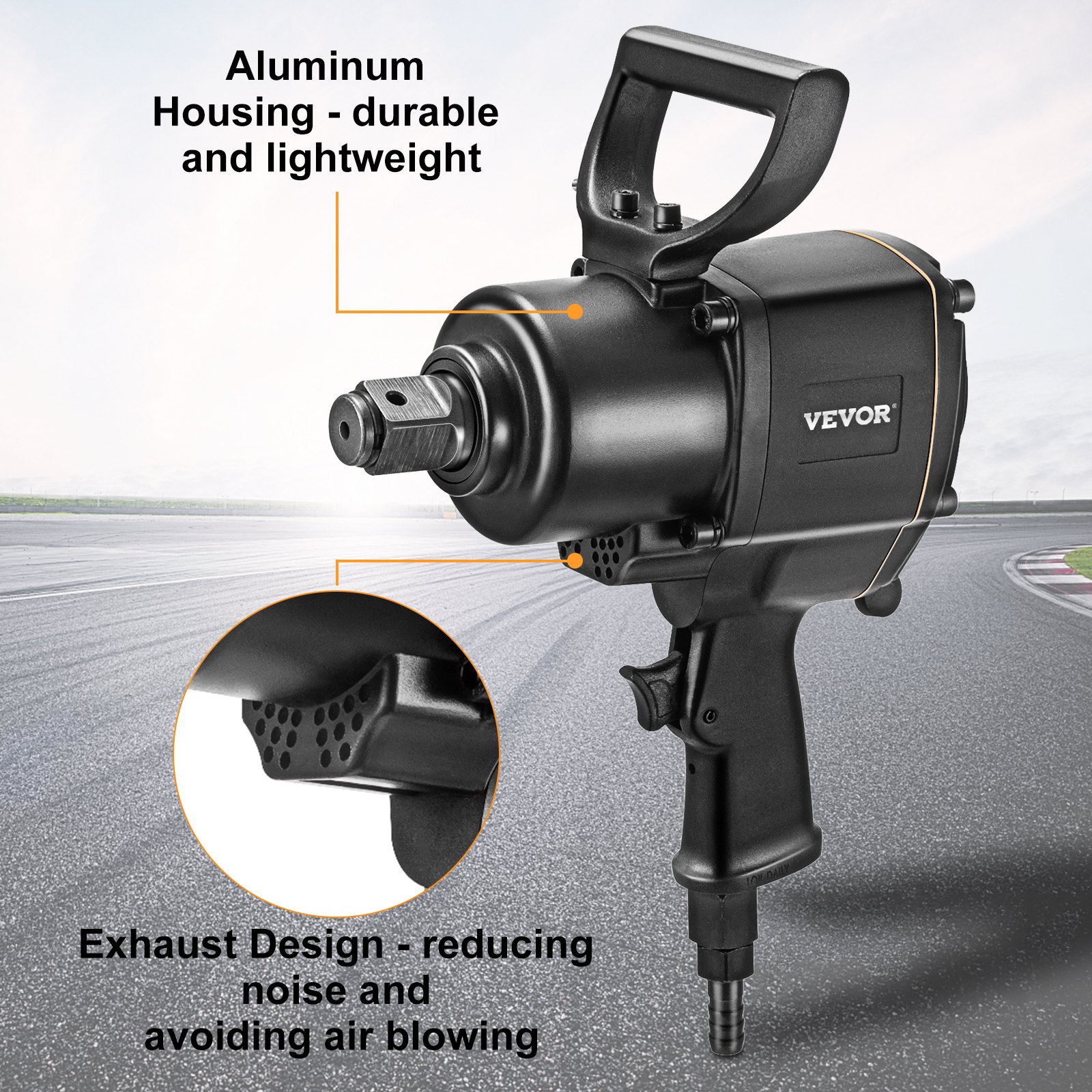 Vevor Llave De Impacto Neumática Pistola De Impacto 3 Velocidades 2200nm 3200rpm