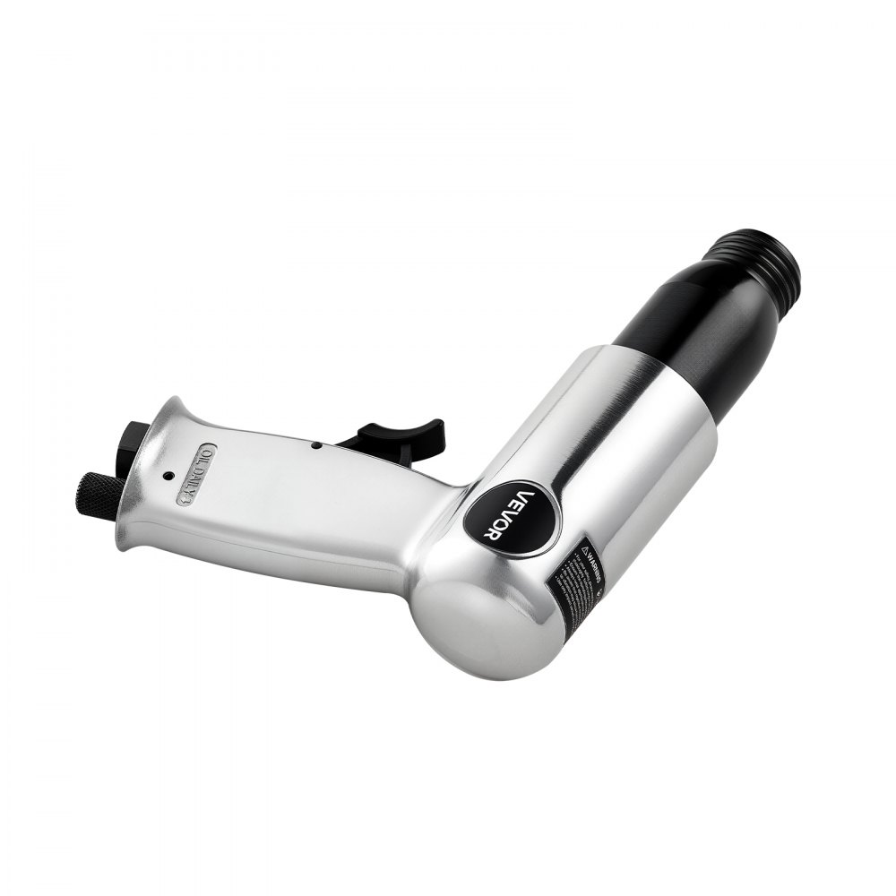 VEVOR Martillo Neumático de 3500 BPM Carrera de 70 mm con 4 Cinceles de Barril Largo de 170 mm Vástago Redondo Martillo de Cincel de Aire Herramienta de Pala Neumática para Cortar, Raspar, Demoler
