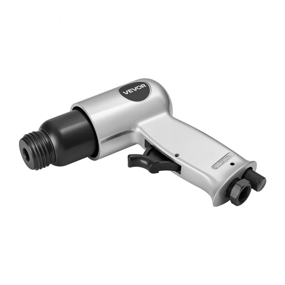 VEVOR Martillo Neumático de 4500 BPM Carrera de 40 mm con 4 Cinceles de Barril Largo de 140 mm Vástago Redondo Martillo de Cincel de Aire Herramienta de Pala Neumática para Cortar, Raspar, Demoler