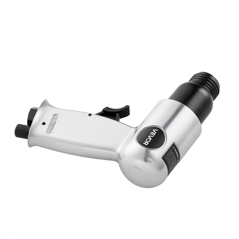 VEVOR Martillo Neumático de 4500 BPM Carrera de 40 mm con Raspador de Aguja 4 Cinceles de Barril Largo de 120 mm Martillo de Cincel de Aire Herramienta de Pala Neumática para Cortar, Raspar, Demoler