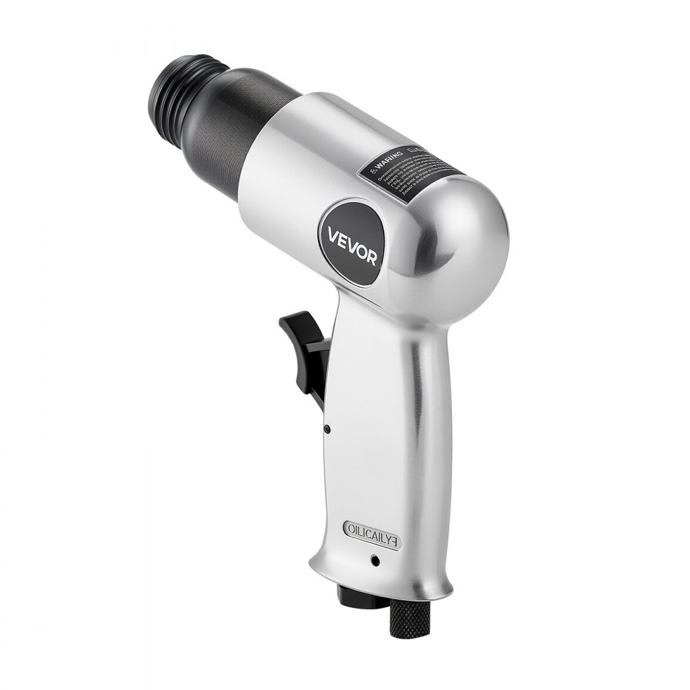 VEVOR Martillo Neumático de 4500 BPM Carrera de 40 mm con Raspador de Aguja 4 Cinceles de Barril Largo de 120 mm Martillo de Cincel de Aire Herramienta de Pala Neumática para Cortar, Raspar, Demoler
