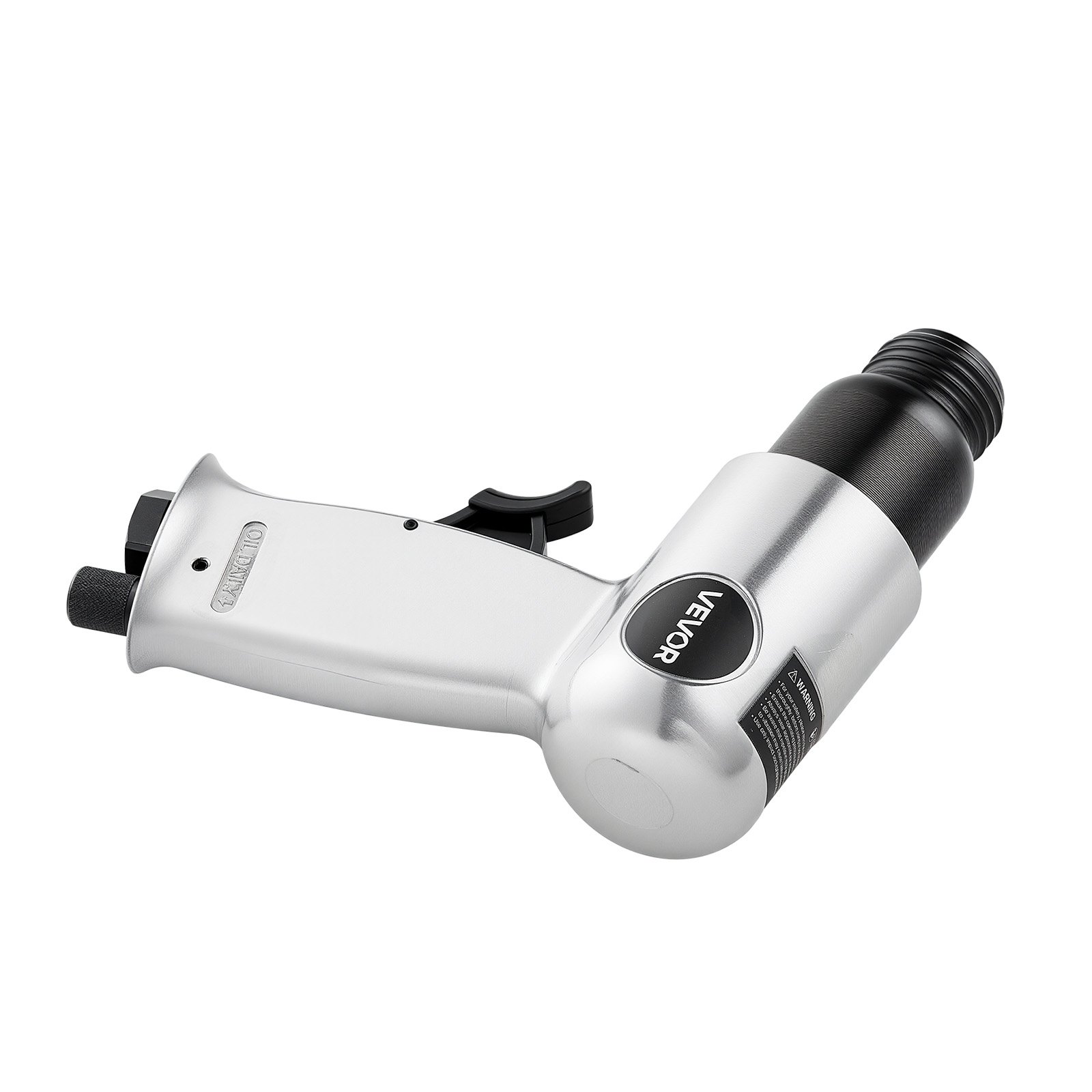 VEVOR Martillo Neumático de 4500 BPM Carrera de 40 mm con Raspador de Aguja 4 Cinceles de Barril Largo de 120 mm Martillo de Cincel de Aire Herramienta de Pala Neumática para Cortar, Raspar, Demoler