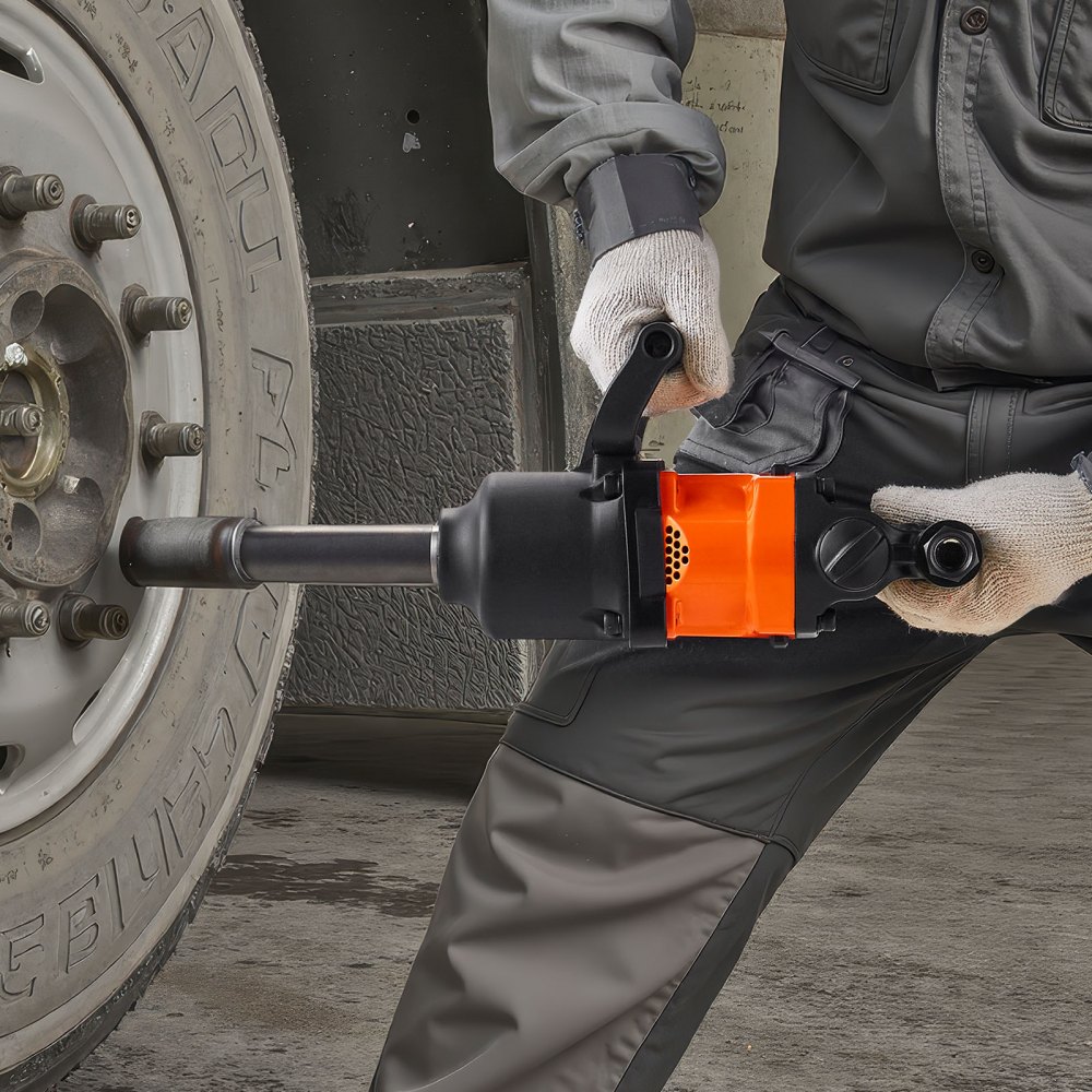 VEVOR Llave de Impacto Neumática de 25,4 mm, Par Máximo Inverso 2400 Nm, 6 Velocidades, 6000 RPM, Yunque 152,4 mm, para Reparación y Mantenimiento de Camiones, Autobuses y Maquinaria Agrícola