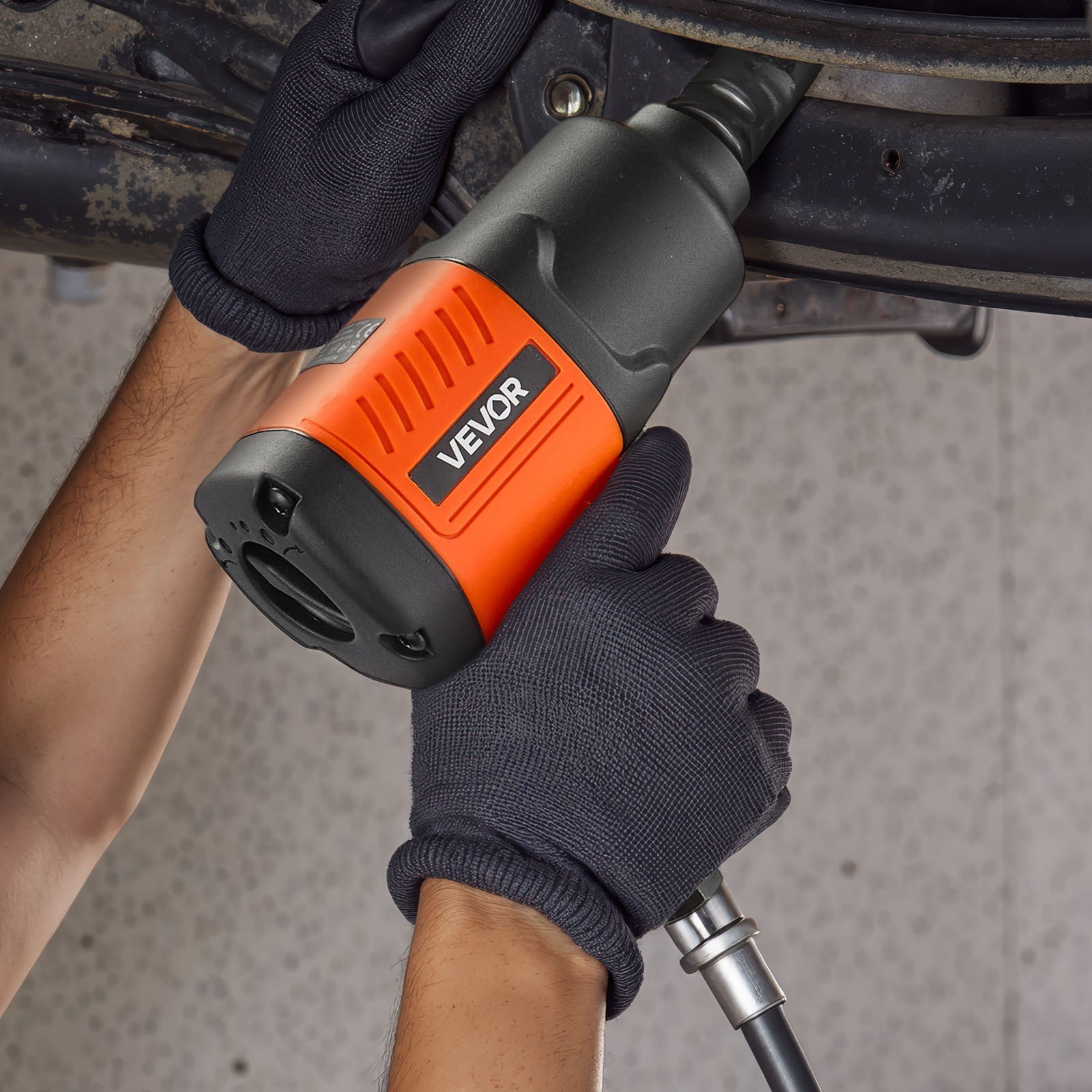 VEVOR Llave de Impacto Neumática, Par Máximo Inverso 1490 Nm, Ajuste de 4 Velocidades, 7500 RPM, para Talleres y Garajes, para Reparación Ligera y Mantenimiento de Vehículos, 200 x 150 x 70 mm